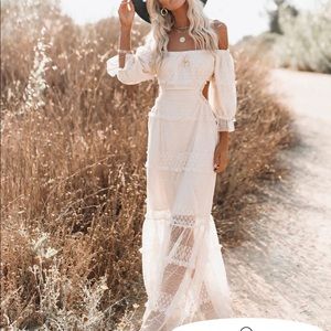 Off shoulder maxi dress
